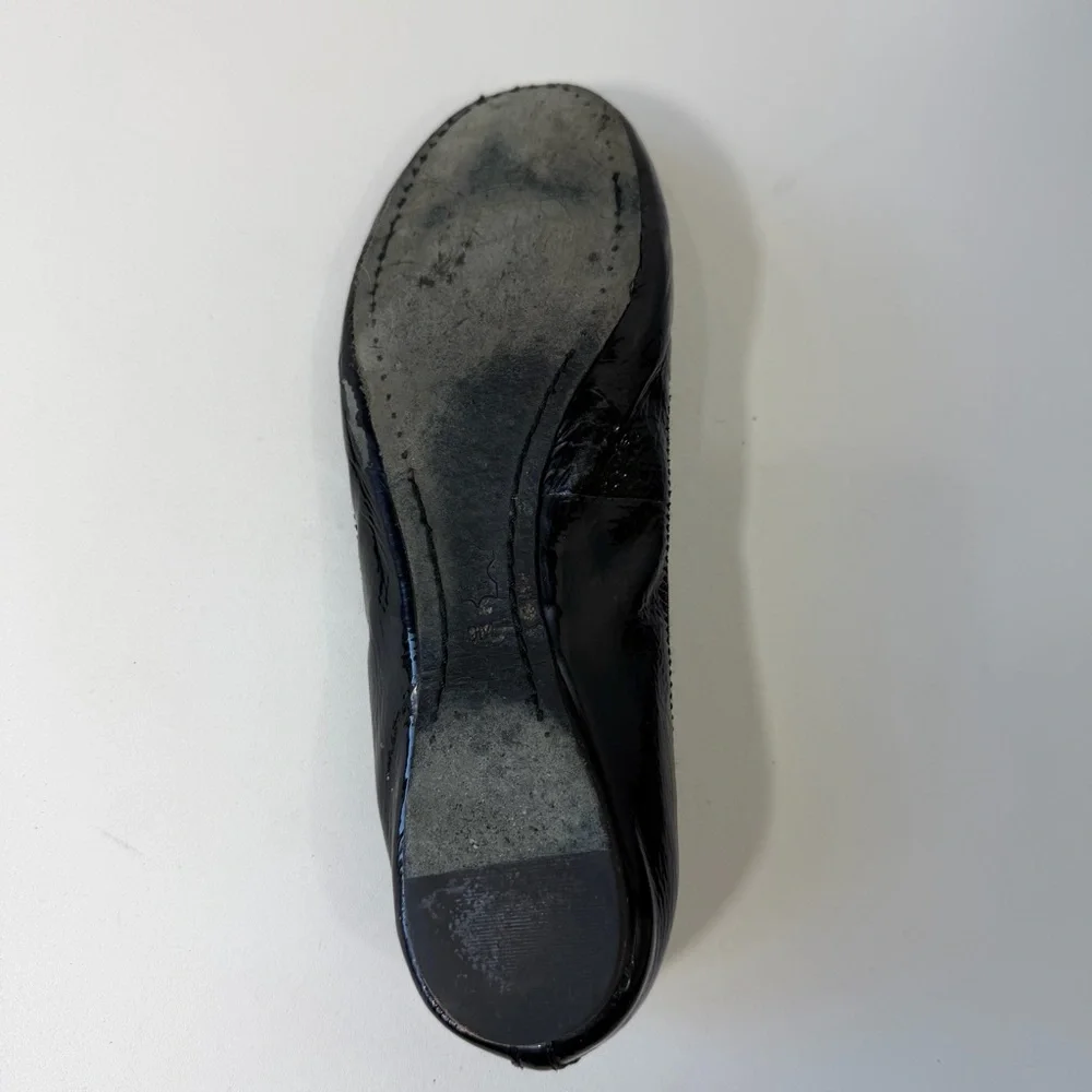 Tory Burch Caroline Ballet Flats Black Patent Leather Size 9